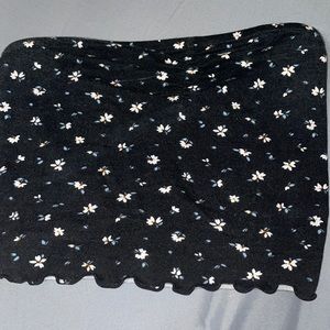 tubetop black floral